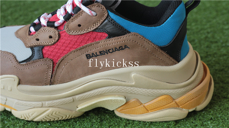 Balenciaga 2017 Fall Winter Triple-S Brown Red Blue